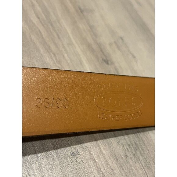 Rolf’s Brown Cowhide Leather Belt Men’s Size 36 Vintage - Picture 5 of 9